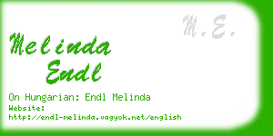 melinda endl business card